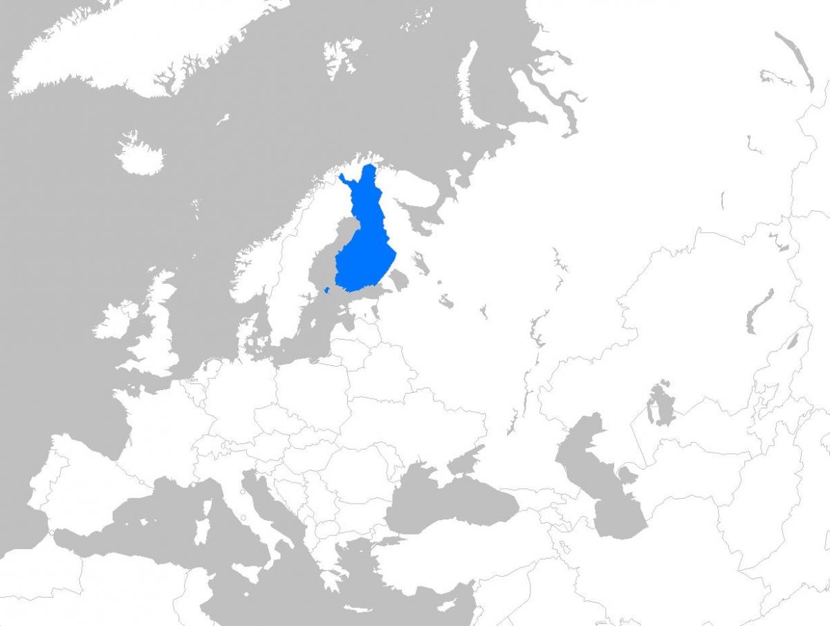 Finska na karti Europe
