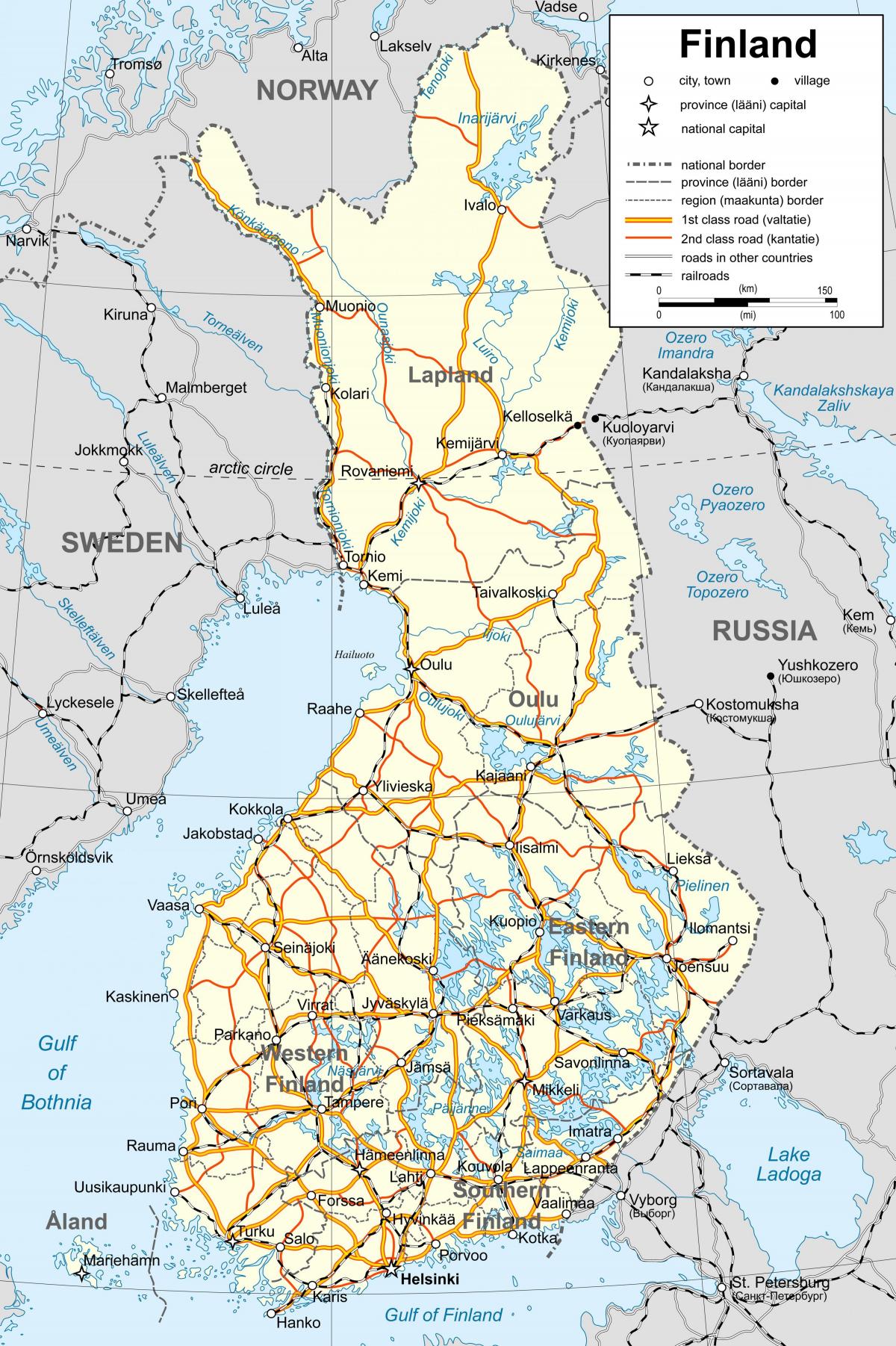 Karta Finskoj političke