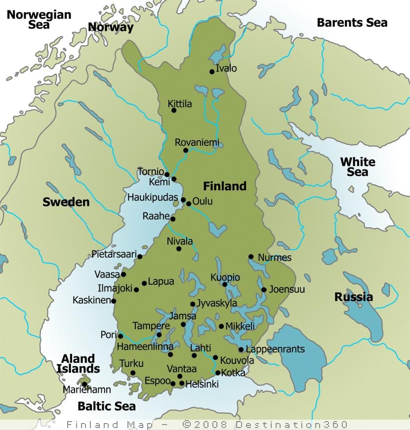 Karta kampova Finskoj