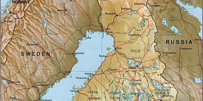 Topografski kartica Finskoj